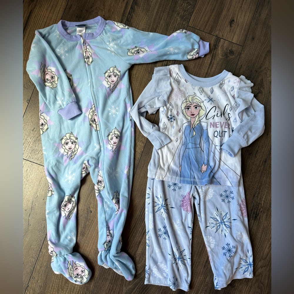 Frozen Elsa fleece pajamas, set of 3, 3T